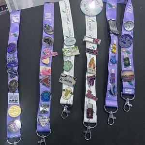 Young Living Purple and White Lanyards with Pins